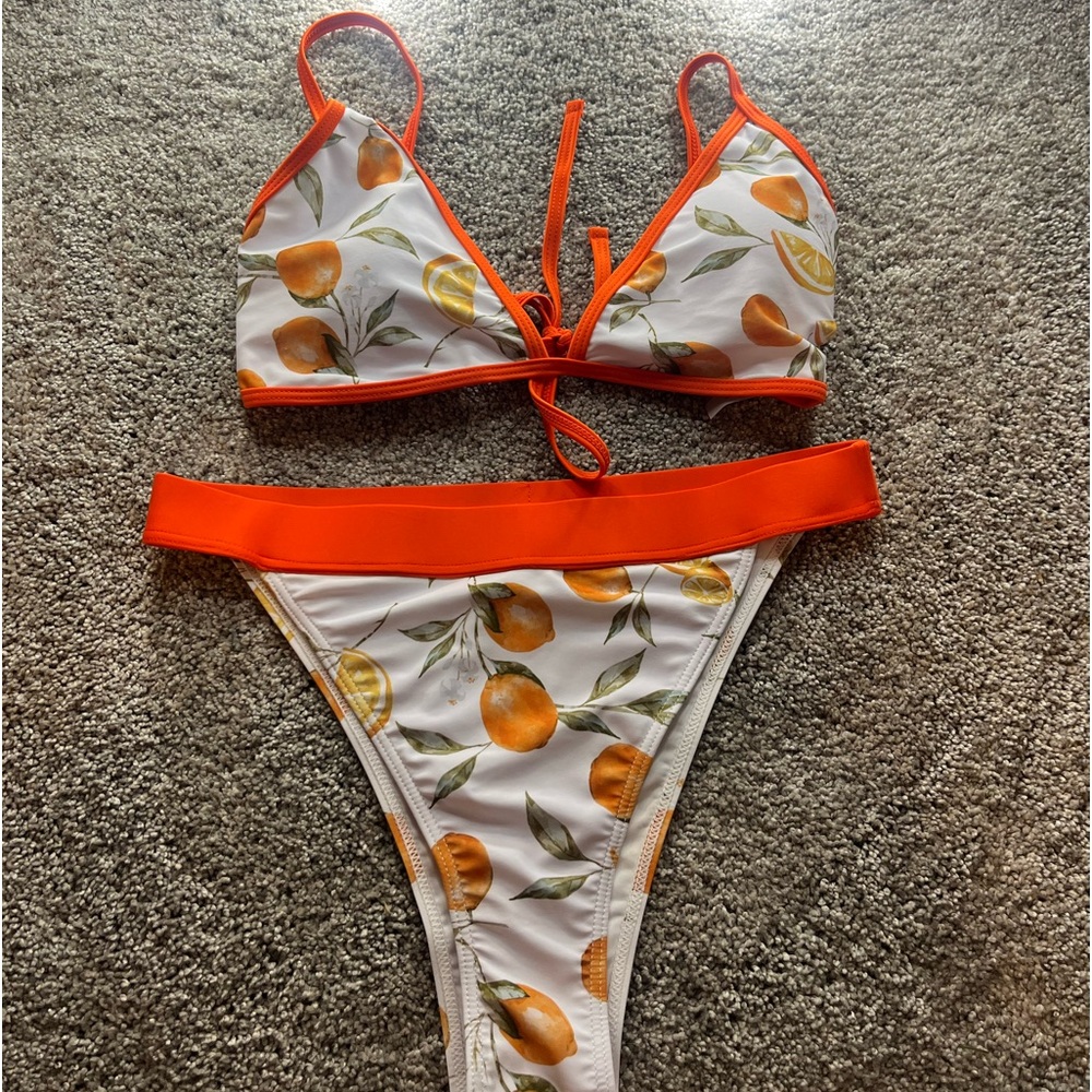 shein orange bikini never worn